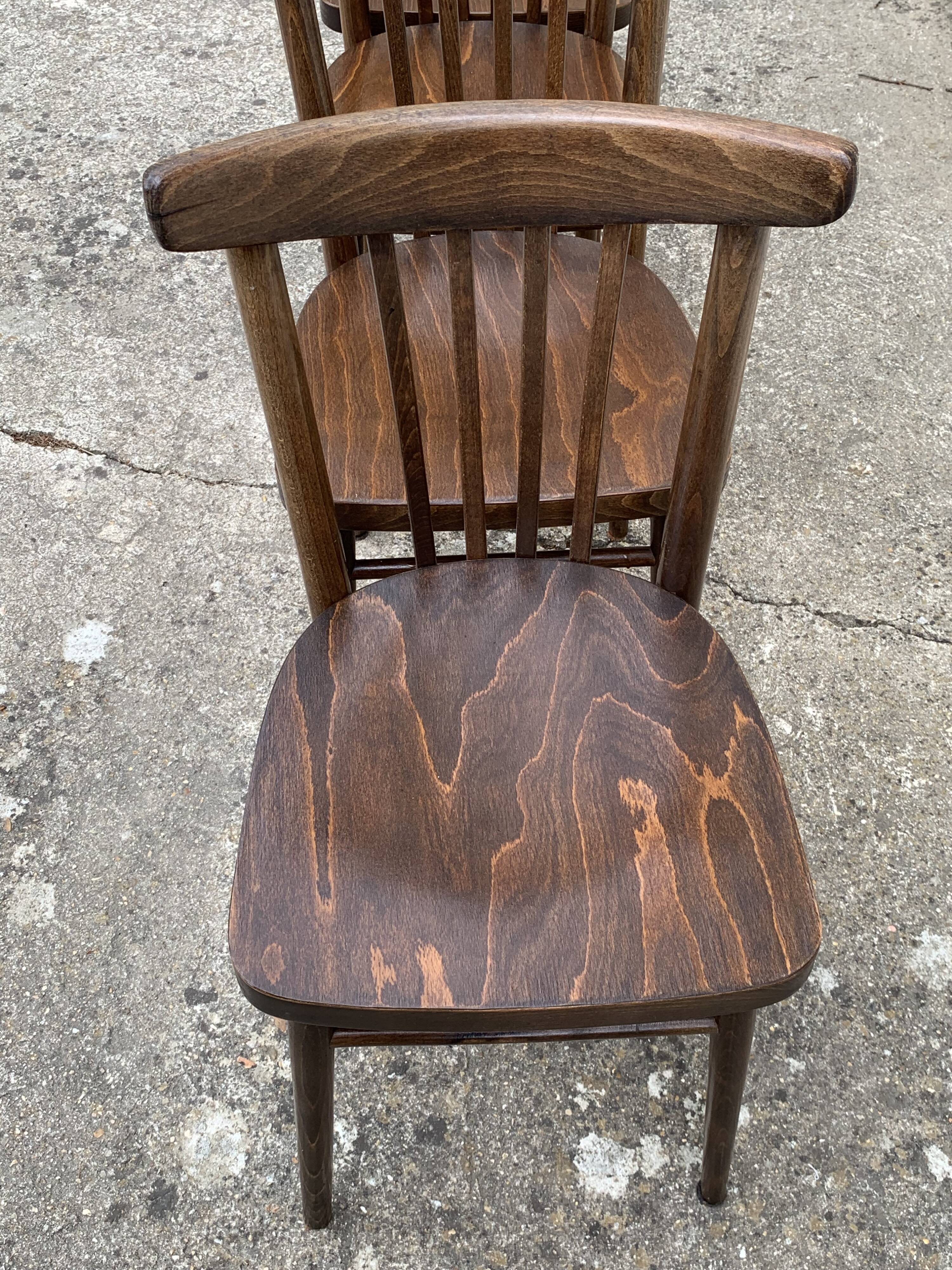 Bistro chairs 1950 made in Czechoslovakia