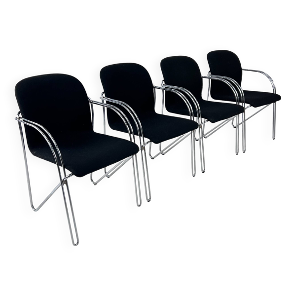 Chaises danoises en fil de fer par Alfred Homann pour Gispen, années 1970