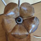 Lampe floral design en bois