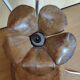 Floral lamp design in wood