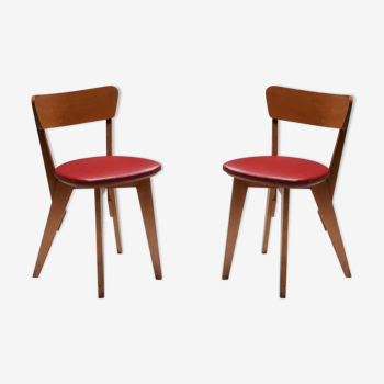 Pair of Dutch modernist chairs by Wim den Boon - 1947