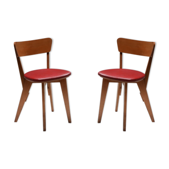 Paire de chaises modernistes néerlandaises de Wim den Boon - 1947