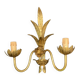 Wall lamp 2 lights golden metal design flower Rose style Italy