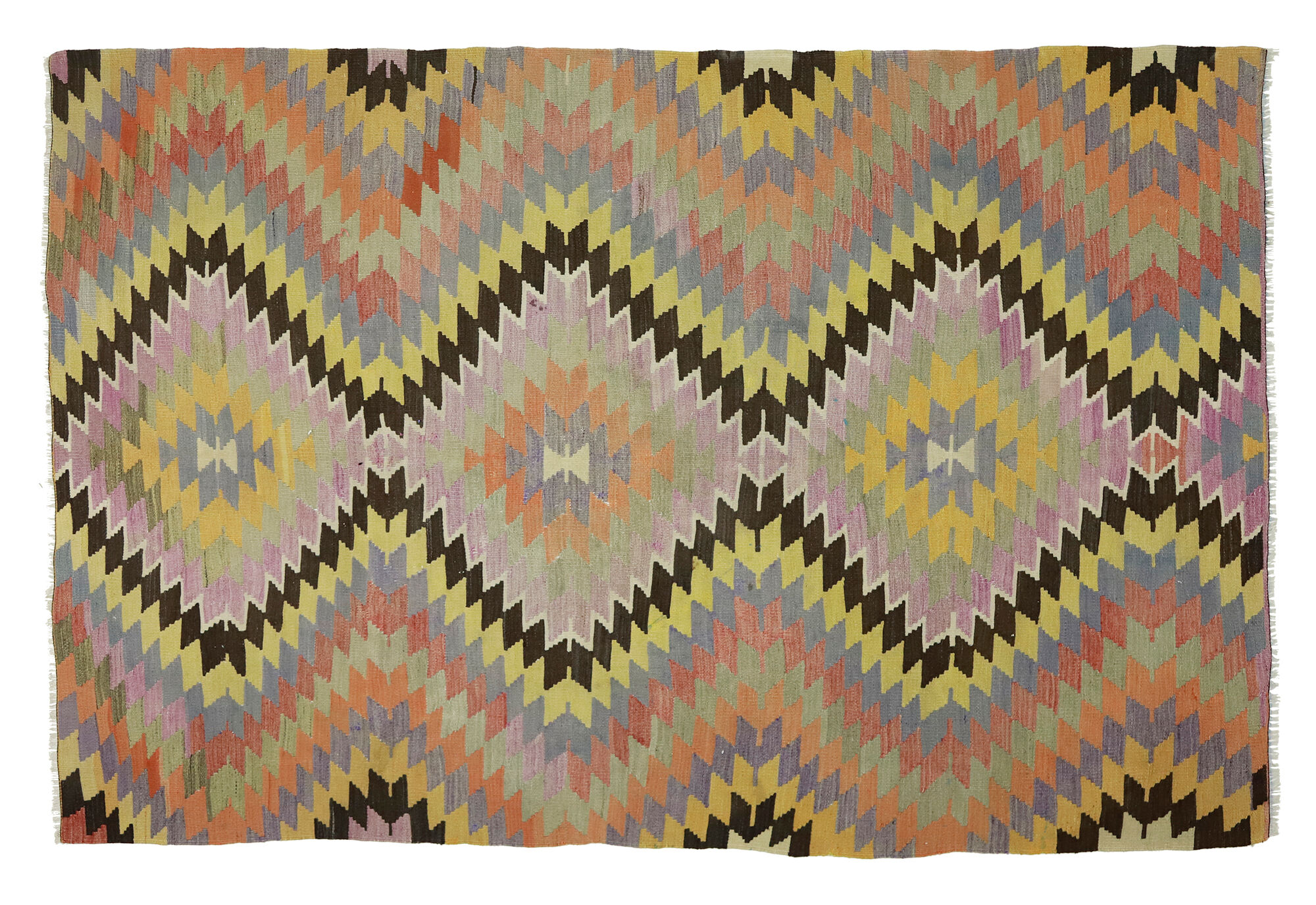 Anatolian handmade kilim rug 263 cm x 174 cm