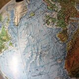 Globe in relief 70s