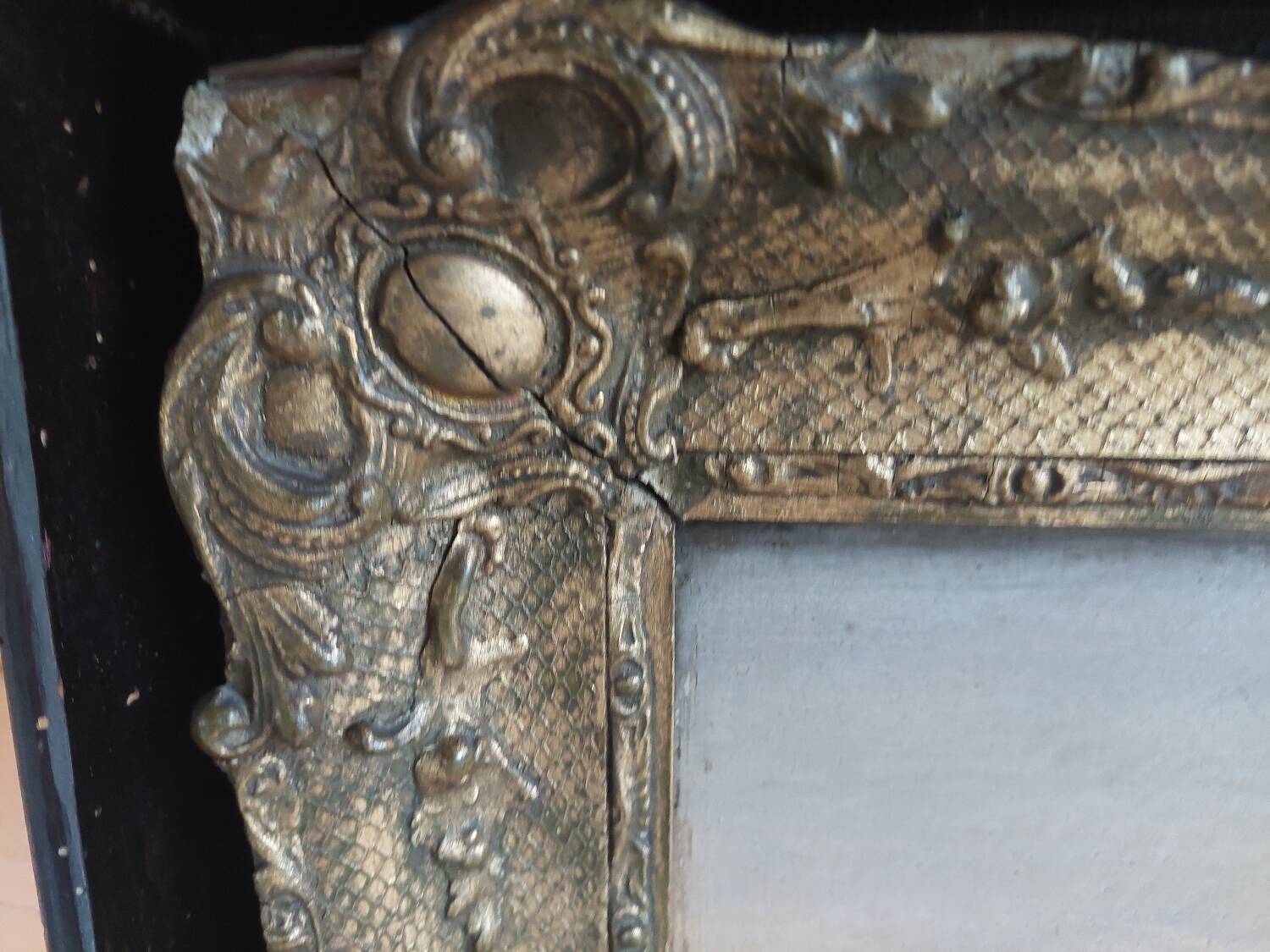 Peinture originale antique.Huile sur bois.