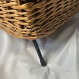 Vintage rattan chest bench child circa 1960