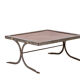 Industrial style coffee table in iron and leather, 1970s
