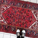 Handmade vintage Persian Hamadan rug 103cm x 142cm 1970s - 1C1170