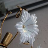 Vintage Italian white floral chandelier