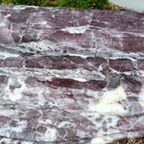 Old marquetry chest of drawers, Louis XV style marble top