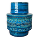Mid-century Italian pottery vase from the Rimini Blu studio by Aldo Londi for Bitossi, 1960s.