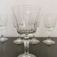 Set of 8 wine glasses with cut feet
