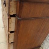 Antique chest of drawers with 4 drawers of Epoque Louis Philippe in solid walnut wood and walnut veneer - Totalme