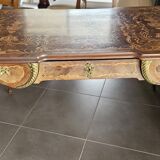 Louis XV style desk table in marquetry, Napoleon 1st period