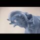 Light blue ceramic elephant