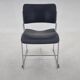 Midcentury David Rowland 40/4 Black and Chrome Side Chair, 1970s