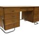 Bureau tubulaire de style Bauhaus du milieu du siècle, design des années 40 en chêne