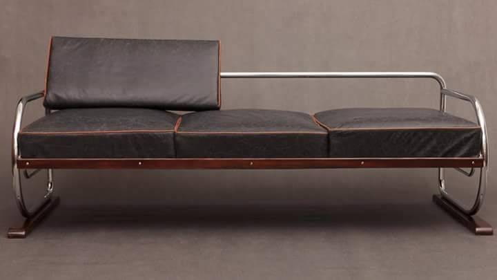 Canapé daybed by Hynek Gottwald, Czech Bauhaus 1940s