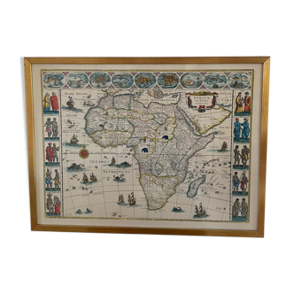Old Africa map frame