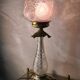Cut crystal and bronze lamp