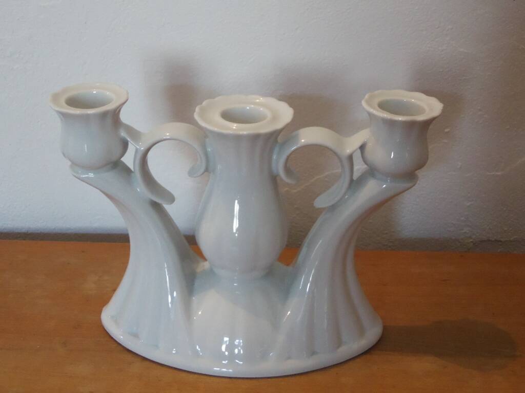 White ceramic candlestick