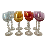 Colorful vintage stemware