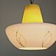 French vintage retro  ceiling light yellow and white decorative glass shade