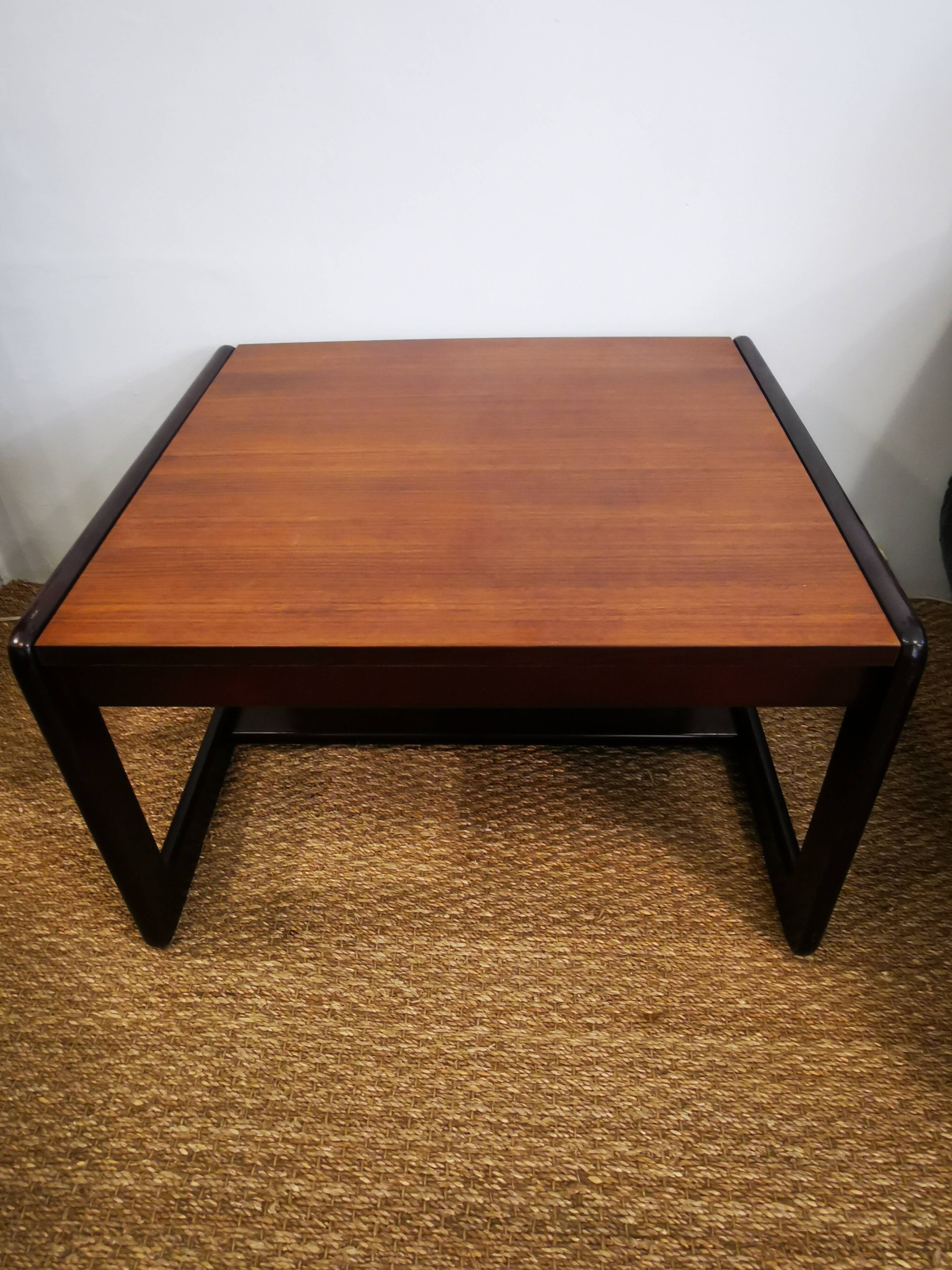 Vintage wooden coffee table from the 70s