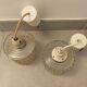 2 small chandeliers, vintage glass lights, 60s