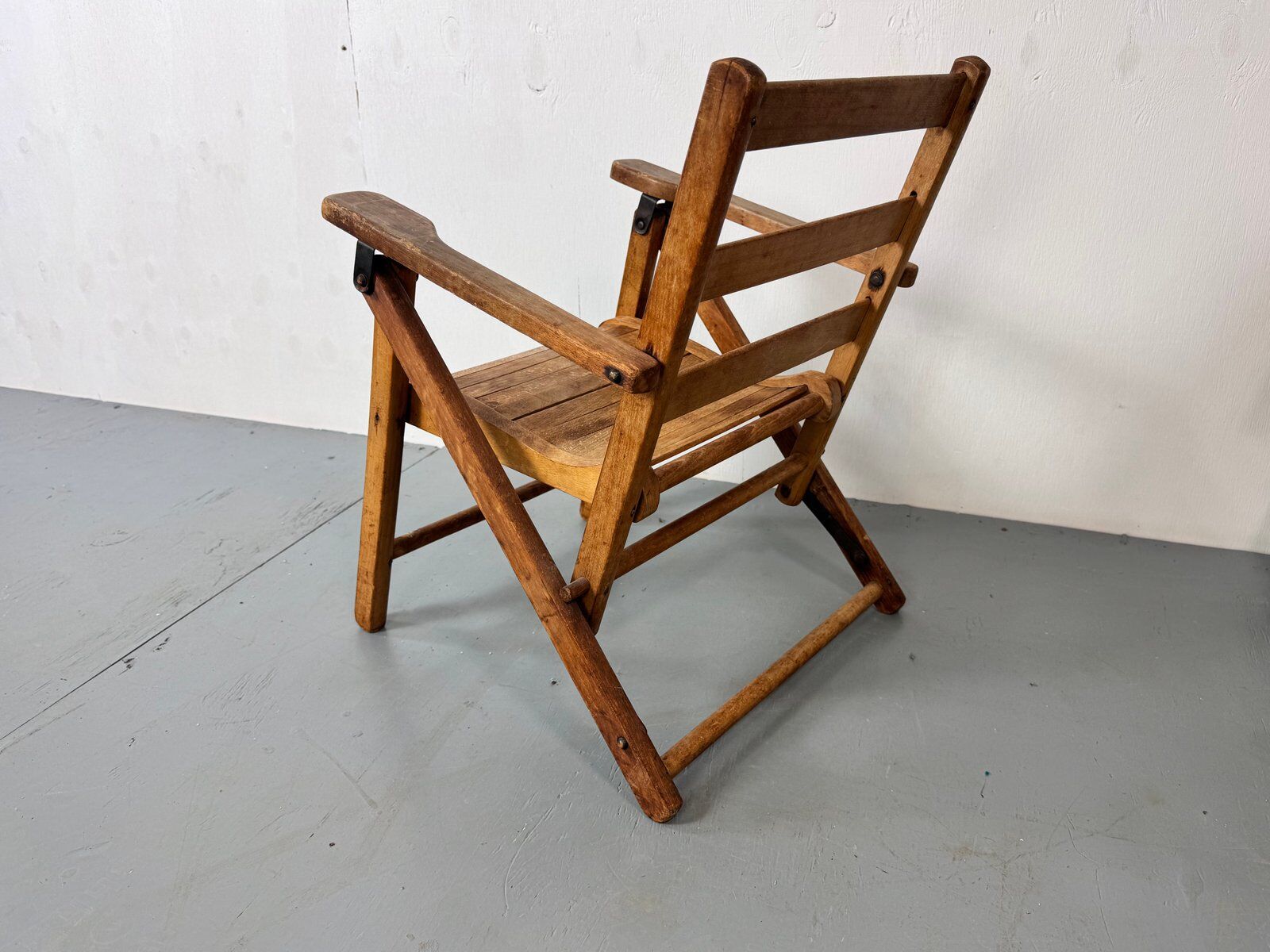 Mid-century wooden foldable children's chair, 1950s