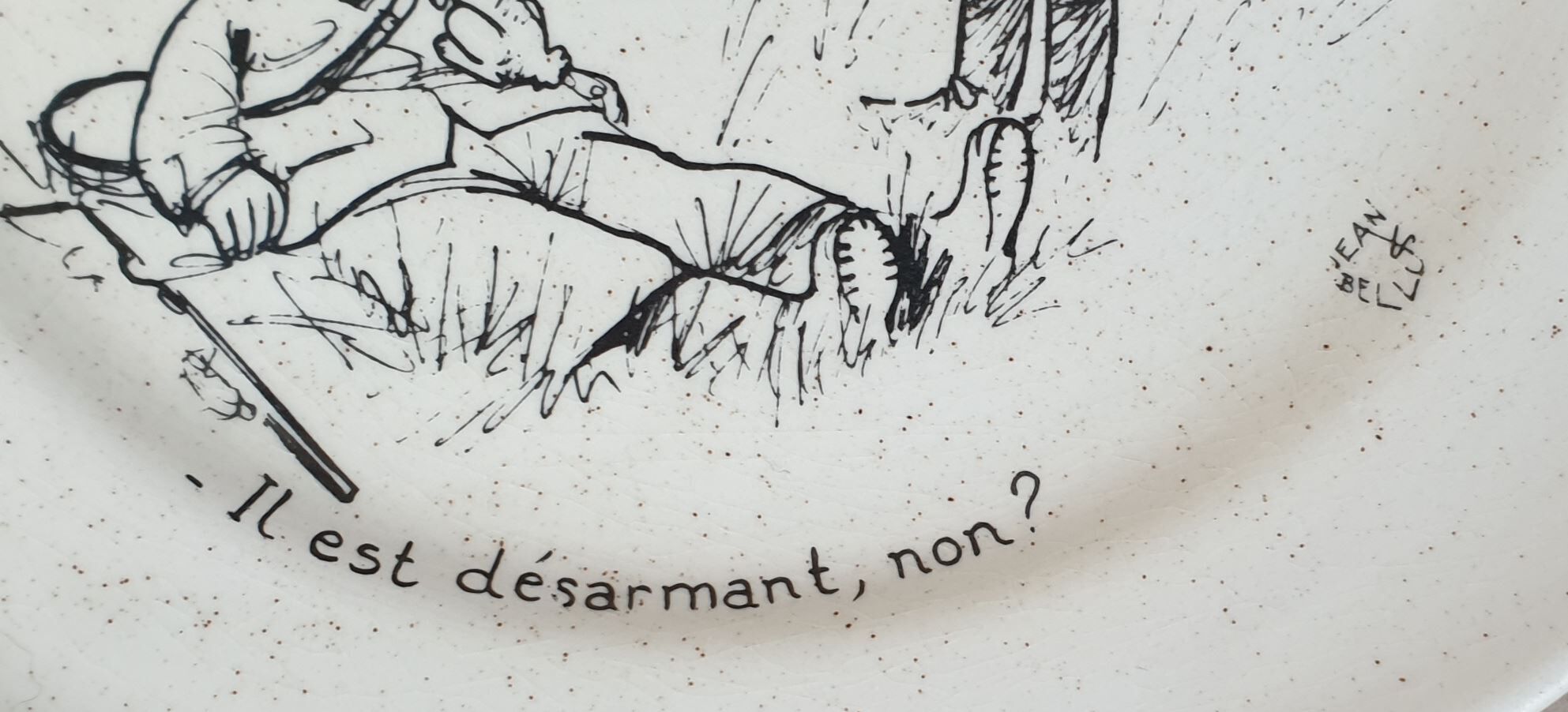 3 humorous plates by jean bellus