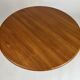 Vintage round teak dining table solid wood danish design 70s
