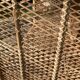 Vintage rattan and wicker shelf