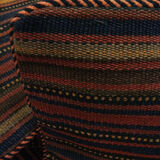 Striped Wool Kilim Scatter Cushion Handwoven Red Blue Pillow Case- 31x31cm
