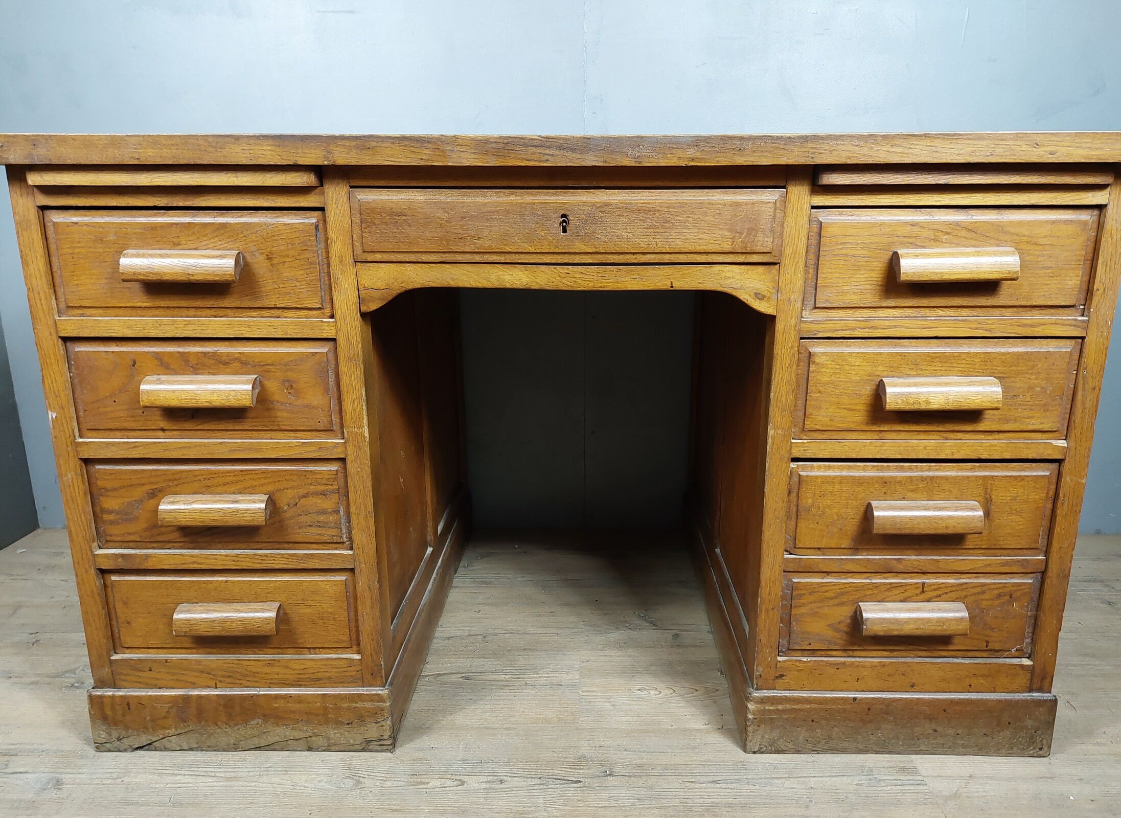 Flat desk in vintage boxes