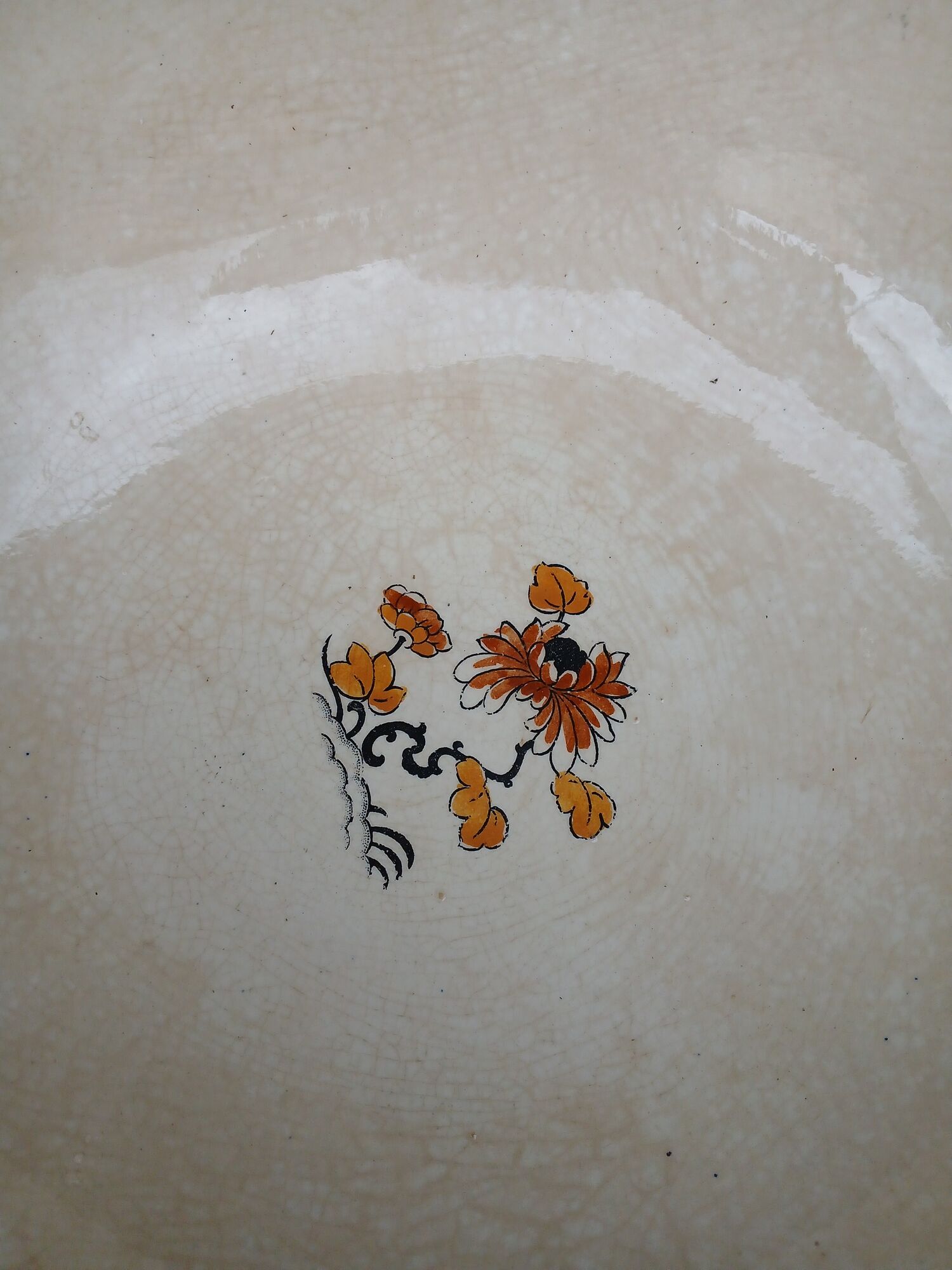 Antique Gien salad bowl