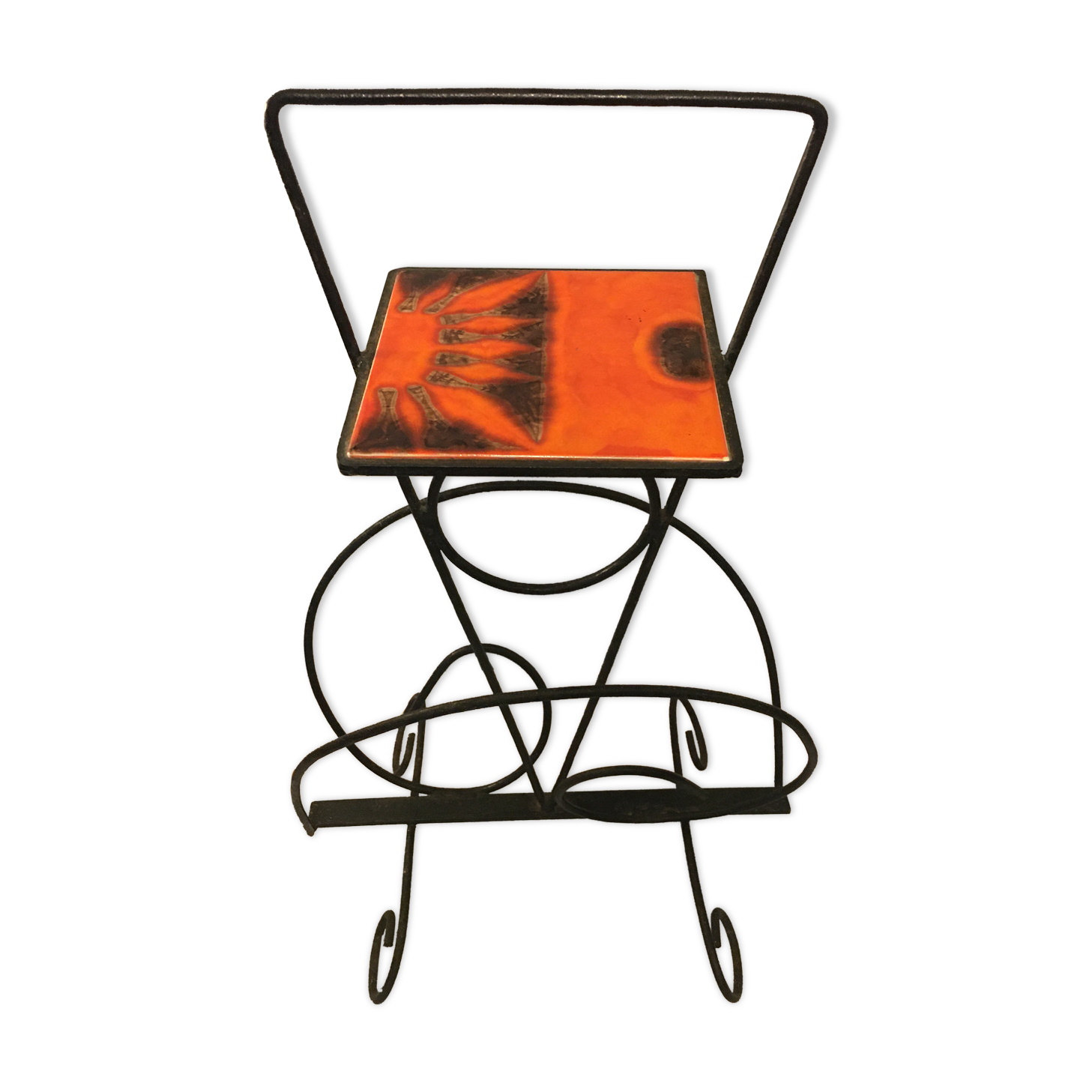 Wrought iron newspaper holder