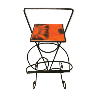 Wrought iron newspaper holder