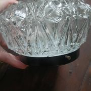 Plafonnier, applique vintage verre moulé