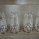4 vintage water glasses