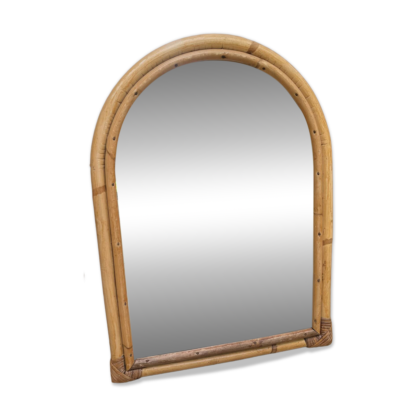 Rattan mirror