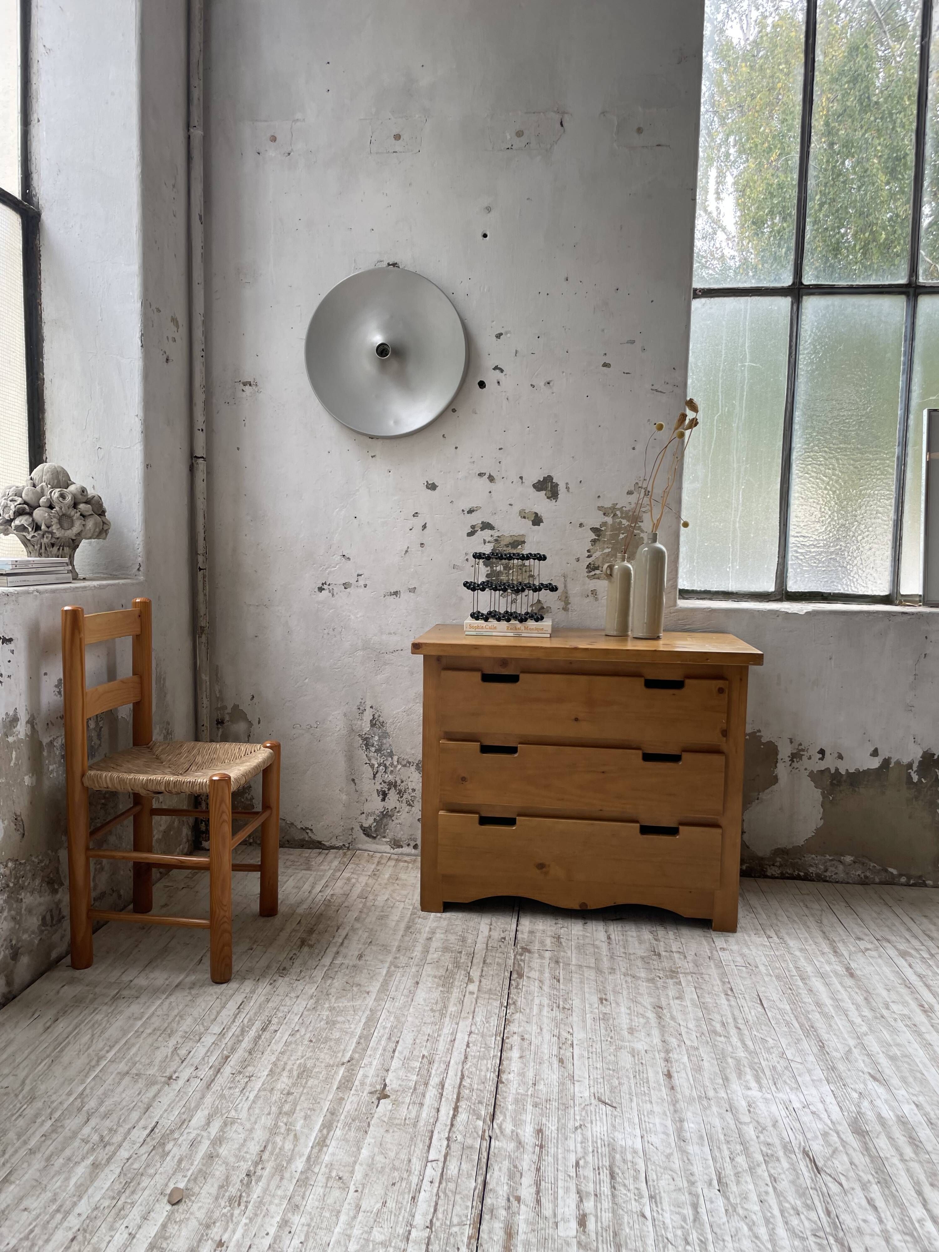 80s pine chest of drawers, mountain furniture