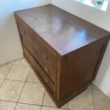 Meuble de métier, comptoir 3 tiroirs en chêne