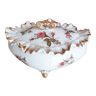 Bonbonnière en porcelaine française blanche, motif roses