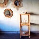 Bamboo and woven Wicker shelf