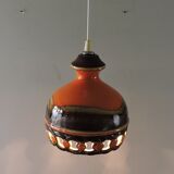 Vintage ceramic pendant lamp Fat Lava Germany 60s