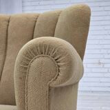 1960s, Danish relax chair, original light green furniture wool.