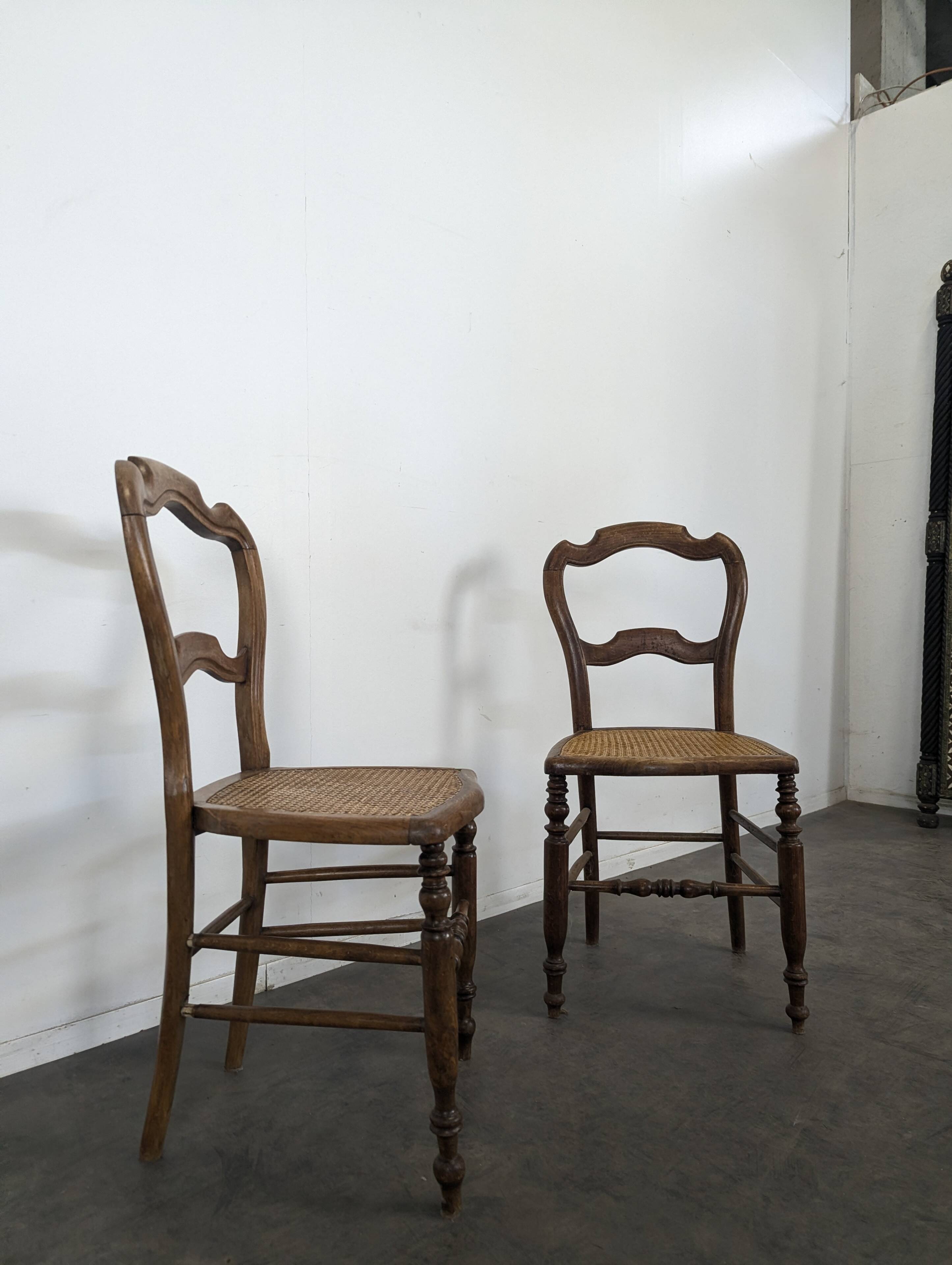 Pair of bedroom chairs from the late 19th century.