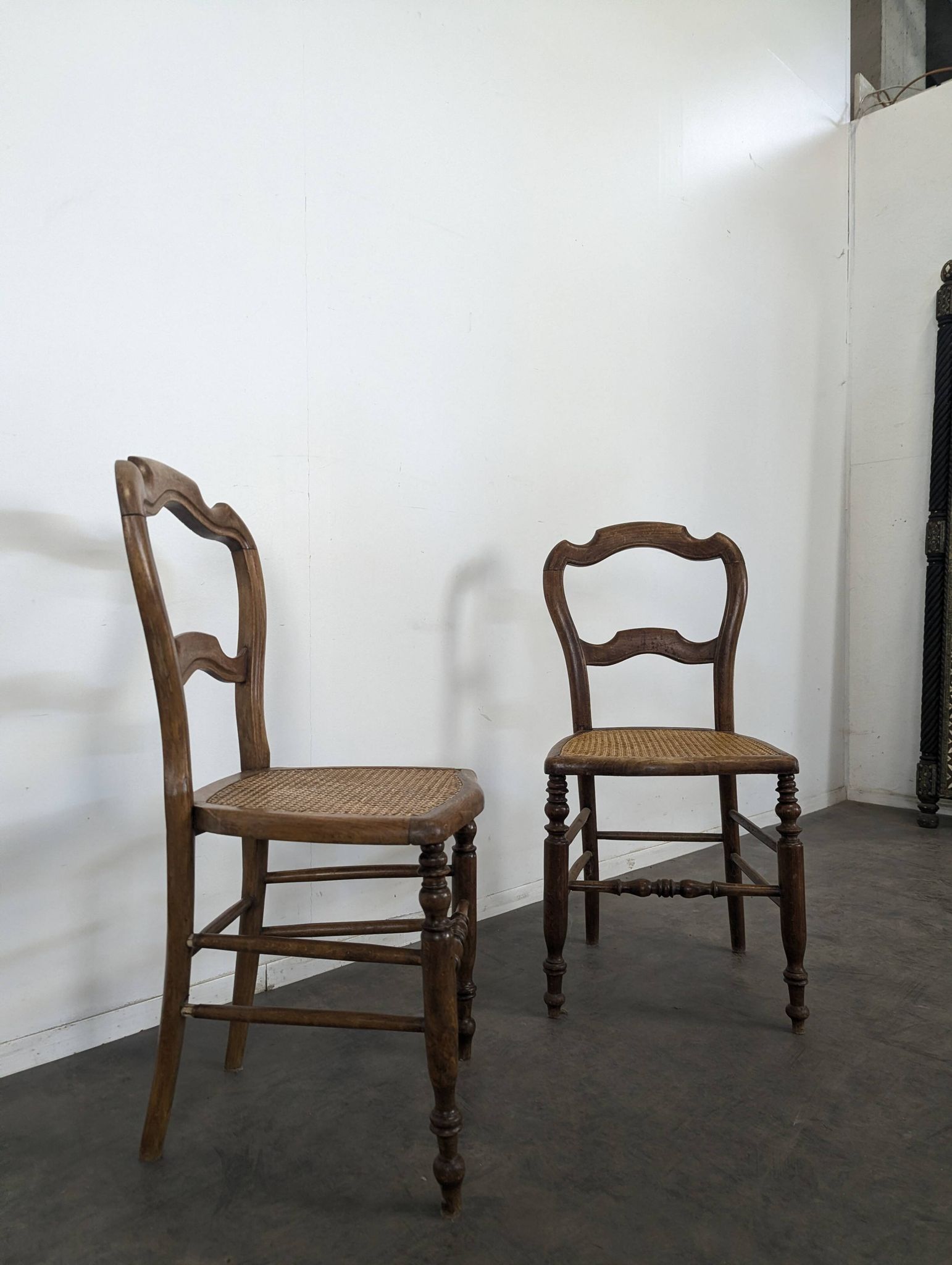 Pair of bedroom chairs from the late 19th century.